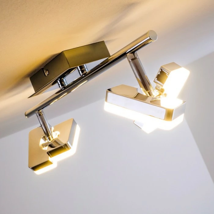 Hofstein Turin Deckenspot LED Chrom, 2-flammig 4 Hofstein Turin Deckenspot LED Chrom, 2-flammig – Bild 4