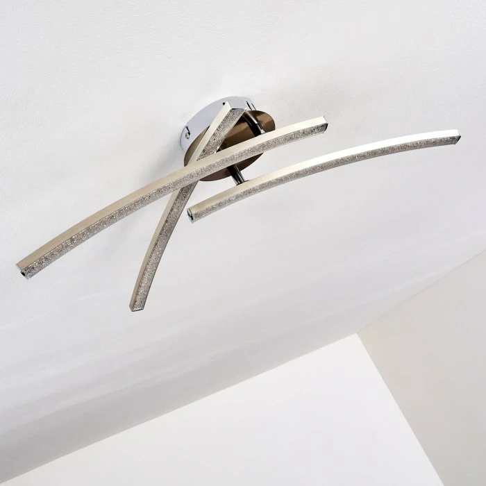 Hofstein Tusula Deckenleuchte LED Edelstahl, 3-flammig 6 Hofstein Tusula Deckenleuchte LED Edelstahl, 3-flammig – Bild 6