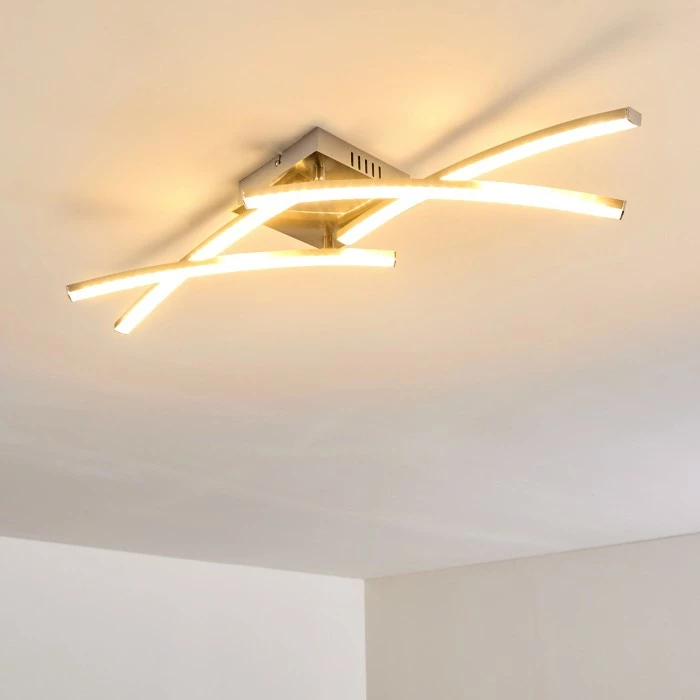 Hofstein Tusula Deckenleuchte LED Nickel-Matt, 4-flammig 13 Hofstein Tusula Deckenleuchte LED Nickel-Matt, 4-flammig – Bild 13