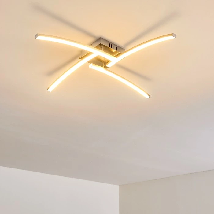 Hofstein Tusula Deckenleuchte LED Nickel-Matt, 4-flammig 14 Hofstein Tusula Deckenleuchte LED Nickel-Matt, 4-flammig – Bild 14