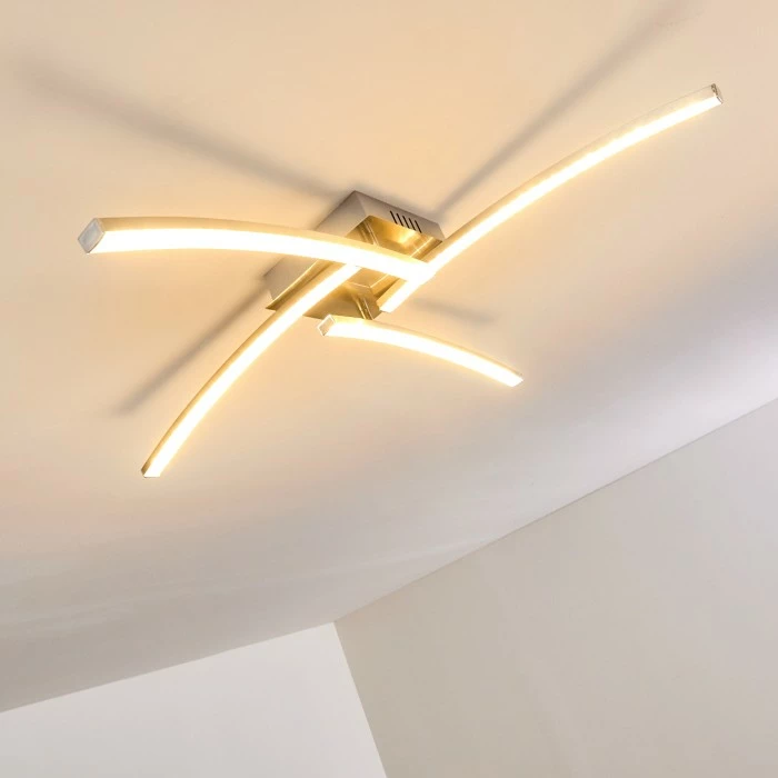 Hofstein Tusula Deckenleuchte LED Nickel-Matt, 4-flammig 17 Hofstein Tusula Deckenleuchte LED Nickel-Matt, 4-flammig – Bild 17