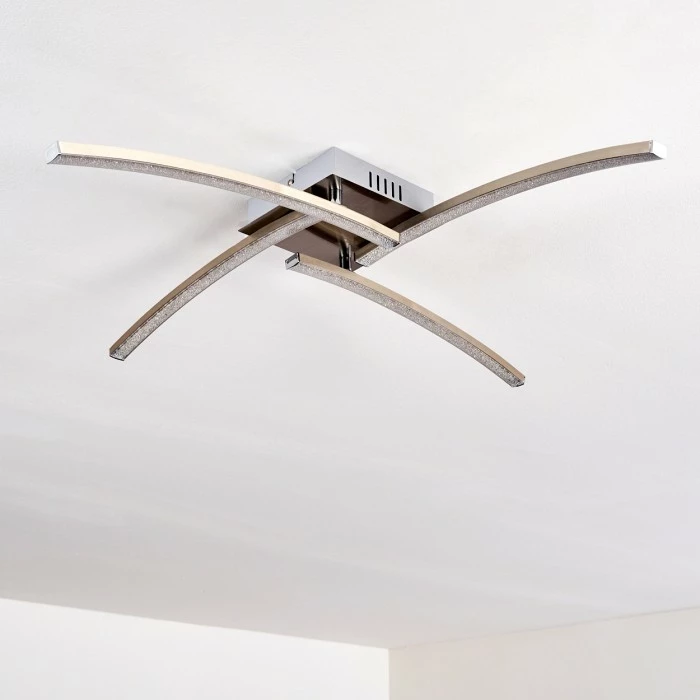 Hofstein Tusula Deckenleuchte LED Nickel-Matt, 4-flammig 22 Hofstein Tusula Deckenleuchte LED Nickel-Matt, 4-flammig – Bild 22