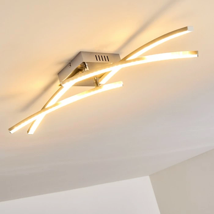 Hofstein Tusula Deckenleuchte LED Nickel-Matt, 4-flammig 5 Hofstein Tusula Deckenleuchte LED Nickel-Matt, 4-flammig – Bild 5