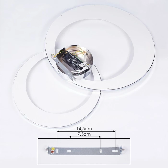 Hofstein Tuzik Deckenleuchte LED Chrom, 1-flammig 5 Hofstein Tuzik Deckenleuchte LED Chrom, 1-flammig – Bild 5
