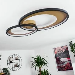 Hofstein Tuzik Deckenleuchte LED Schwarz, Gold, 1-flammig -LED Leuchten Verkäufe tuzik deckenleuchte h3416709 11