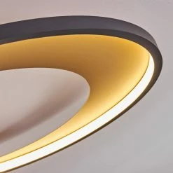 Hofstein Tuzik Deckenleuchte LED Schwarz, Gold, 1-flammig -LED Leuchten Verkäufe tuzik deckenleuchte h3416709 5