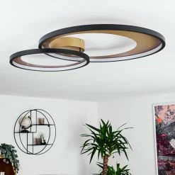 Hofstein Tuzik Deckenleuchte LED Schwarz, Gold, 1-flammig -LED Leuchten Verkäufe tuzik deckenleuchte h3416709 9