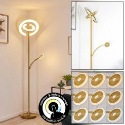 Hofstein Umag Deckenfluter LED Messing, 2-flammig