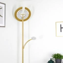 Hofstein Umag Deckenfluter LED Messing, 2-flammig -LED Leuchten Verkäufe umag deckenfluter h3335307 12