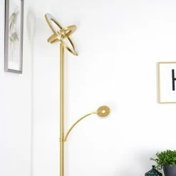 Hofstein Umag Deckenfluter LED Messing, 2-flammig -LED Leuchten Verkäufe umag deckenfluter h3335307 14