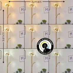 Hofstein Umag Deckenfluter LED Messing, 2-flammig -LED Leuchten Verkäufe umag deckenfluter h3335307 3