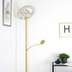 Hofstein Umag Deckenfluter LED Messing, 2-flammig -LED Leuchten Verkäufe umag deckenfluter h3335307 5