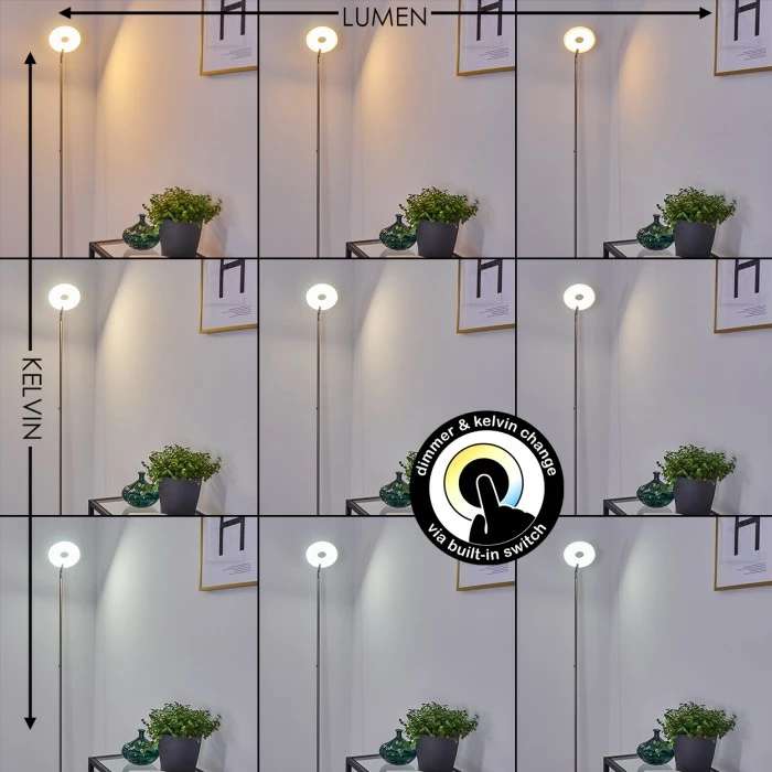 Hofstein Umag Stehleuchte LED Edelstahl, 1-flammig 4 Hofstein Umag Stehleuchte LED Edelstahl, 1-flammig – Bild 4