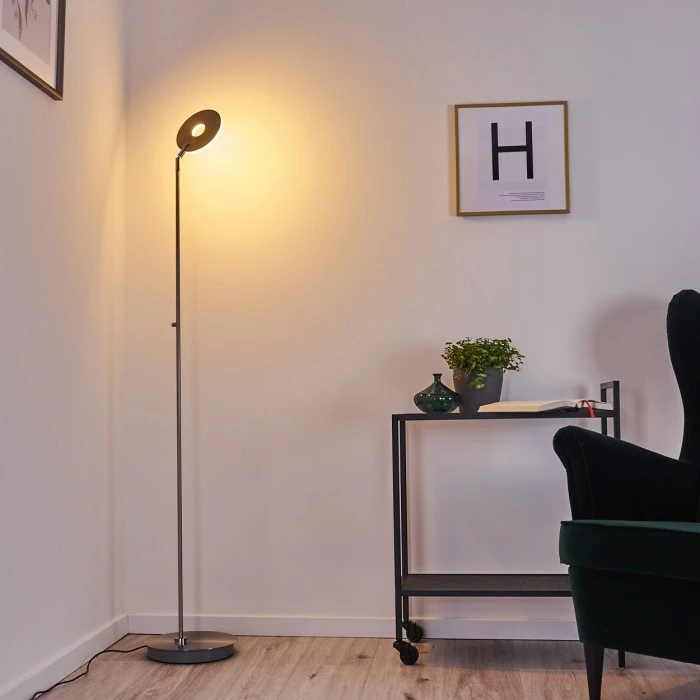 Hofstein Umag Stehleuchte LED Edelstahl, 1-flammig 7 Hofstein Umag Stehleuchte LED Edelstahl, 1-flammig – Bild 7