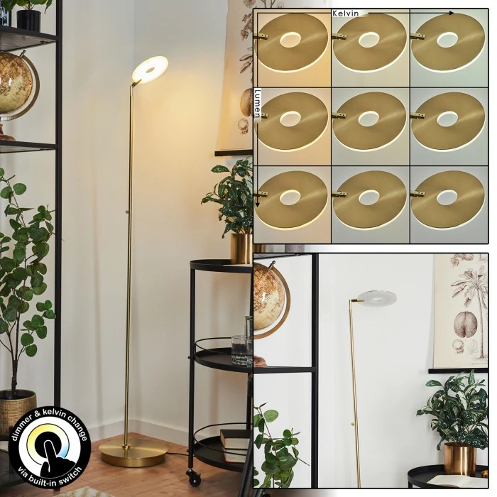 Hofstein Umag Stehleuchte LED Messing, 1-flammig 1 Hofstein Umag Stehleuchte LED Messing, 1-flammig