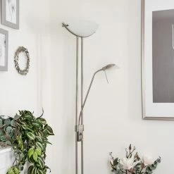 Hofstein Urama Deckenfluter LED Nickel-Matt, 2-flammig -LED Leuchten Verkäufe urama deckenfluter h3568354 11