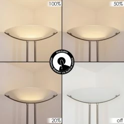 Hofstein Urama Deckenfluter LED Nickel-Matt, 2-flammig -LED Leuchten Verkäufe urama deckenfluter h3568354 2