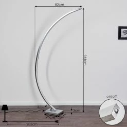 Hofstein Uttorp Stehleuchte LED Silber, 1-flammig -LED Leuchten Verkäufe uttorp stehleuchte h3390511 3