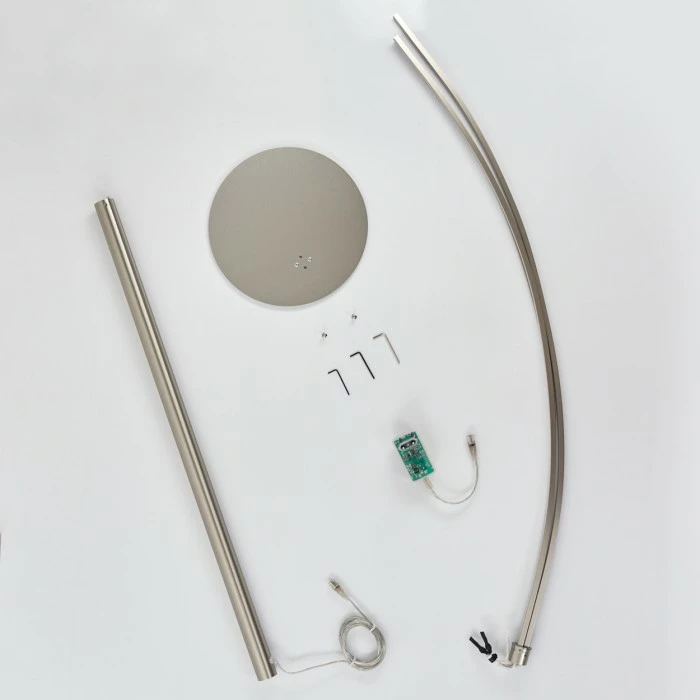 Hofstein Uttorp Stehleuchte LED Nickel-Matt, 3-flammig 5 Hofstein Uttorp Stehleuchte LED Nickel-Matt, 3-flammig – Bild 5