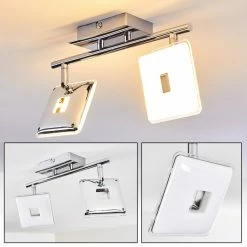 Hofstein Vallorbe Deckenleuchte LED Chrom, 2-flammig