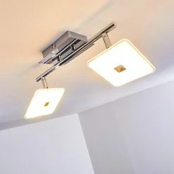 Hofstein Vallorbe Deckenleuchte LED Chrom, 2-flammig -LED Leuchten Verkäufe vallorbe deckenleuchte h3270059 do1 9