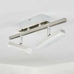 Hofstein Vehkala Deckenleuchte LED Nickel-Matt, Chrom, 2-flammig, Fernbedienung, Farbwechsler -LED Leuchten Verkäufe vehkala deckenleuchte h3460184 7