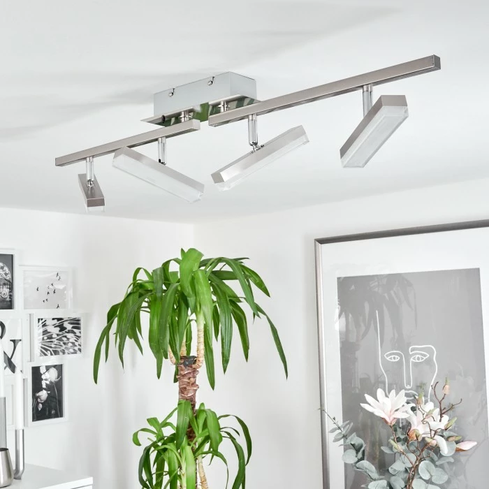 Hofstein Vehkala Deckenleuchte LED Nickel-Matt, Chrom, 4-flammig, Fernbedienung, Farbwechsler 12 Hofstein Vehkala Deckenleuchte LED Nickel-Matt, Chrom, 4-flammig, Fernbedienung, Farbwechsler – Bild 12