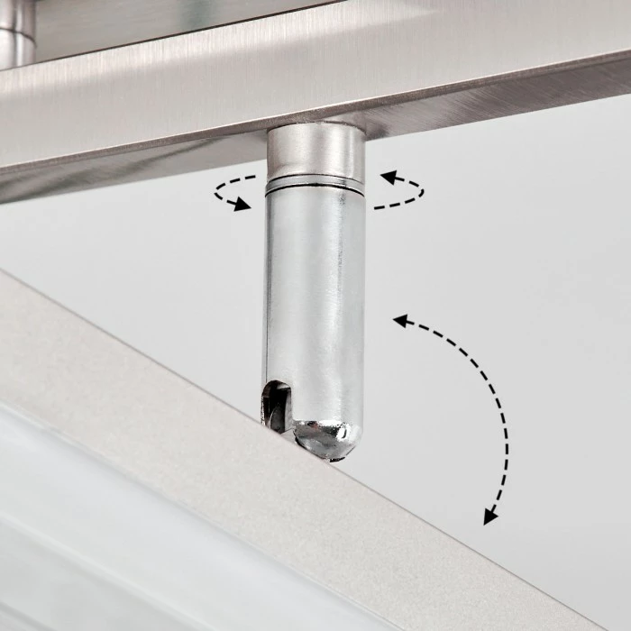 Hofstein Vehkala Deckenleuchte LED Nickel-Matt, Chrom, 4-flammig, Fernbedienung, Farbwechsler 6 Hofstein Vehkala Deckenleuchte LED Nickel-Matt, Chrom, 4-flammig, Fernbedienung, Farbwechsler – Bild 6