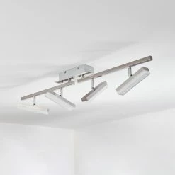 Hofstein Vehkala Deckenleuchte LED Nickel-Matt, Chrom, 4-flammig, Fernbedienung, Farbwechsler 19 Hofstein Vehkala Deckenleuchte LED Nickel-Matt, Chrom, 4-flammig, Fernbedienung, Farbwechsler -LED Leuchten Verkäufe vehkala deckenleuchte h3580172 7