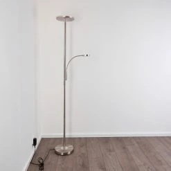 Hofstein Veteli Deckenfluter LED Nickel-Matt, Chrom, 2-flammig -LED Leuchten Verkäufe veteli deckenfluter h3080856 16