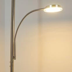Hofstein Veteli Deckenfluter LED Nickel-Matt, Chrom, 2-flammig -LED Leuchten Verkäufe veteli deckenfluter h3080856 7