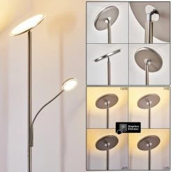 Hofstein Veteli Deckenfluter LED Weiß, 2-flammig