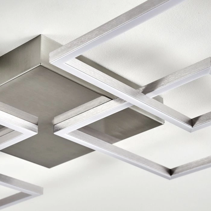 Hofstein Veyrier Deckenleuchte LED Stahl gebürstet, 4-flammig 15 Hofstein Veyrier Deckenleuchte LED Stahl gebürstet, 4-flammig – Bild 15