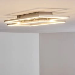 Hofstein Veyrier Deckenleuchte LED Stahl gebürstet, 2-flammig -LED Leuchten Verkäufe veyrier deckenleuchte h3269312 do1 12