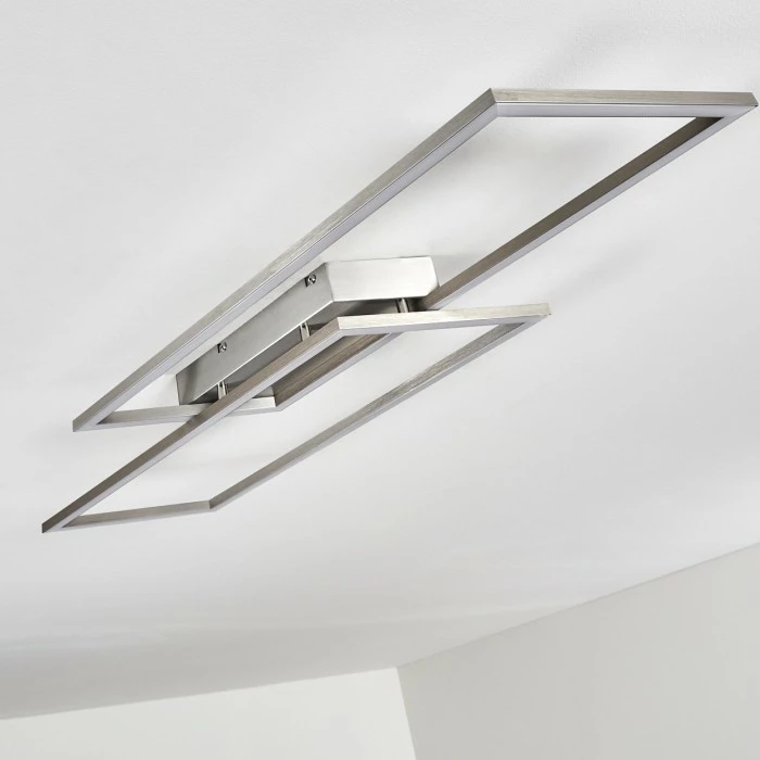 Hofstein Veyrier Deckenleuchte LED Stahl gebürstet, 2-flammig 14 Hofstein Veyrier Deckenleuchte LED Stahl gebürstet, 2-flammig – Bild 14