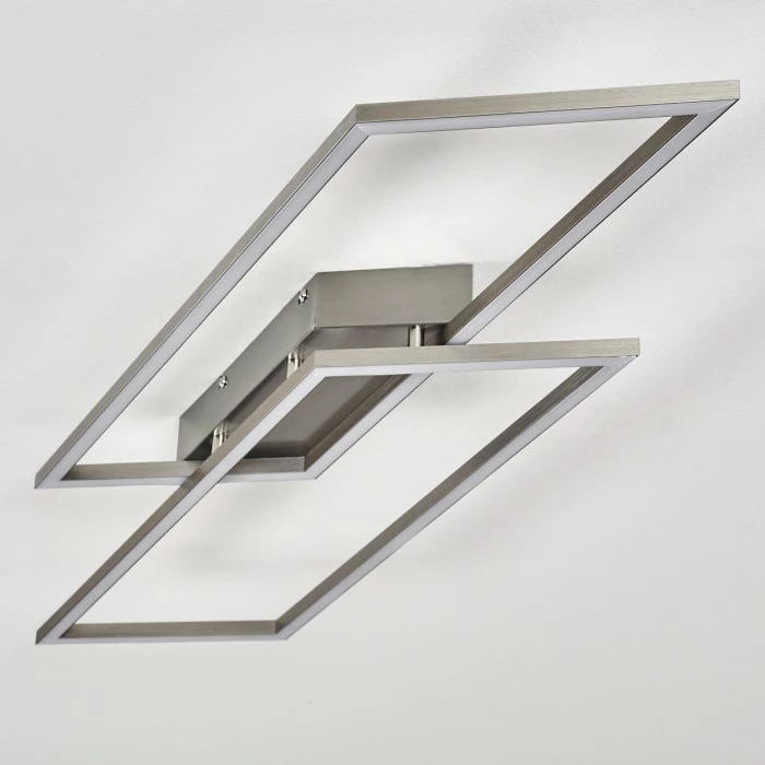 Hofstein Veyrier Deckenleuchte LED Stahl gebürstet, 2-flammig 8 Hofstein Veyrier Deckenleuchte LED Stahl gebürstet, 2-flammig – Bild 8