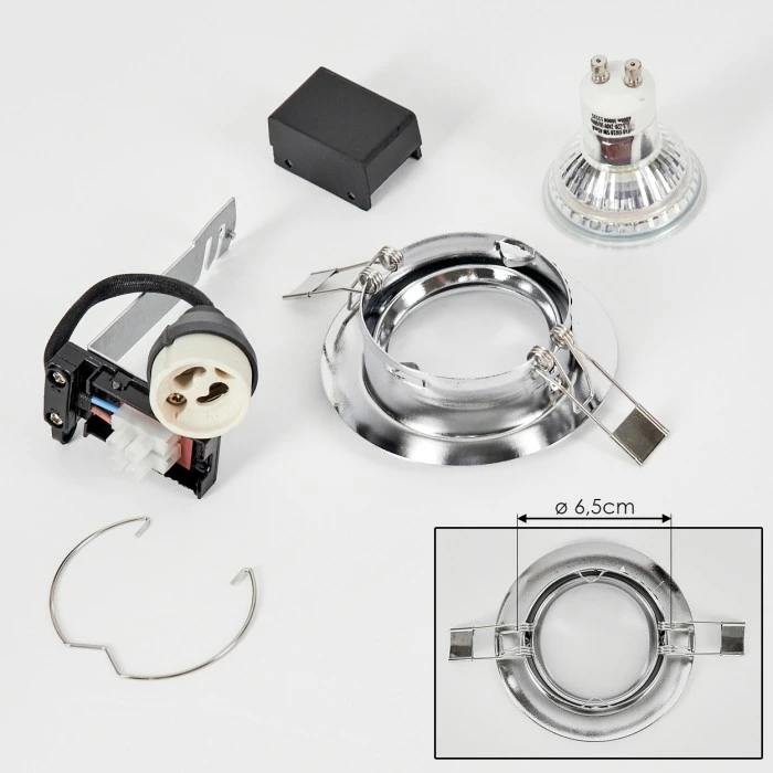 Hofstein Vibersviller Einbauleuchte LED Chrom, 1-flammig 5 Hofstein Vibersviller Einbauleuchte LED Chrom, 1-flammig – Bild 5