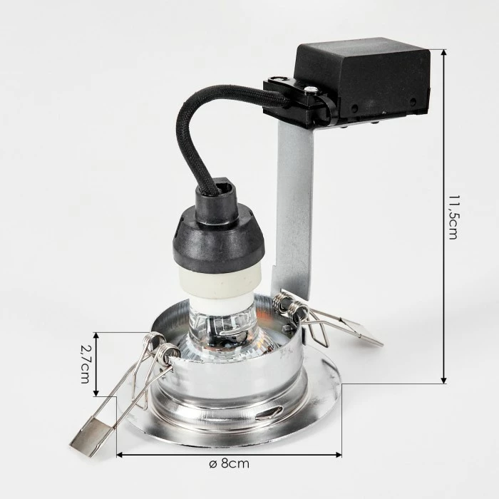 Hofstein Vibersviller Einbauleuchte LED Chrom, 1-flammig 4 Hofstein Vibersviller Einbauleuchte LED Chrom, 1-flammig – Bild 4