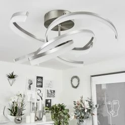 Hofstein Vignats Deckenleuchte LED Nickel-Matt, 4-flammig, Fernbedienung 21 Hofstein Vignats Deckenleuchte LED Nickel-Matt, 4-flammig, Fernbedienung -LED Leuchten Verkäufe vignats deckenleuchte h3650875 10