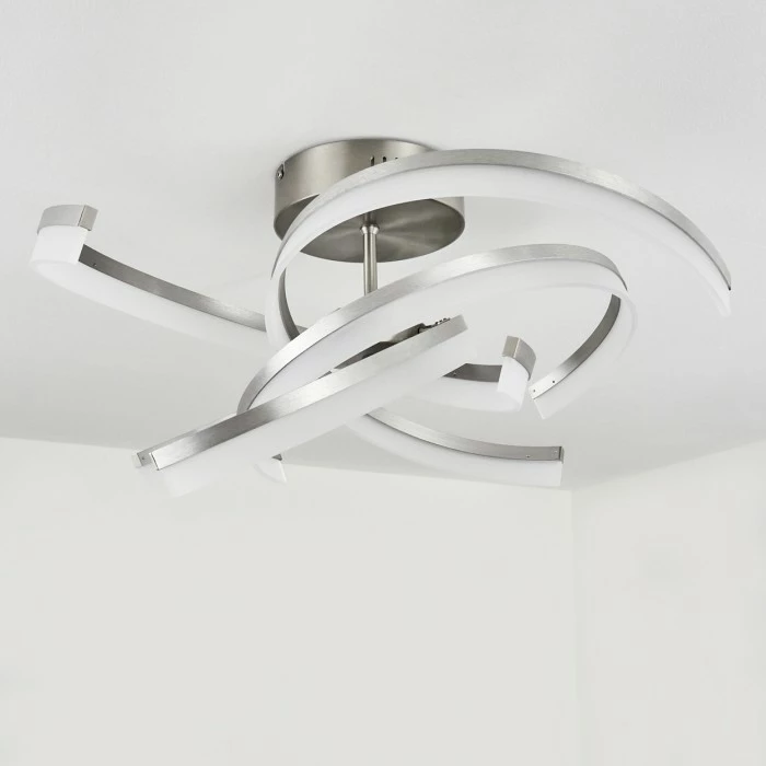 Hofstein Vignats Deckenleuchte LED Nickel-Matt, 4-flammig, Fernbedienung 8 Hofstein Vignats Deckenleuchte LED Nickel-Matt, 4-flammig, Fernbedienung – Bild 8