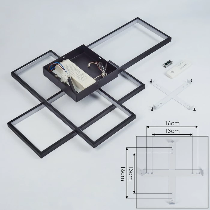 Hofstein Vilellot Deckenleuchte LED Schwarz, 1-flammig, Farbwechsler 5 Hofstein Vilellot Deckenleuchte LED Schwarz, 1-flammig, Farbwechsler – Bild 5