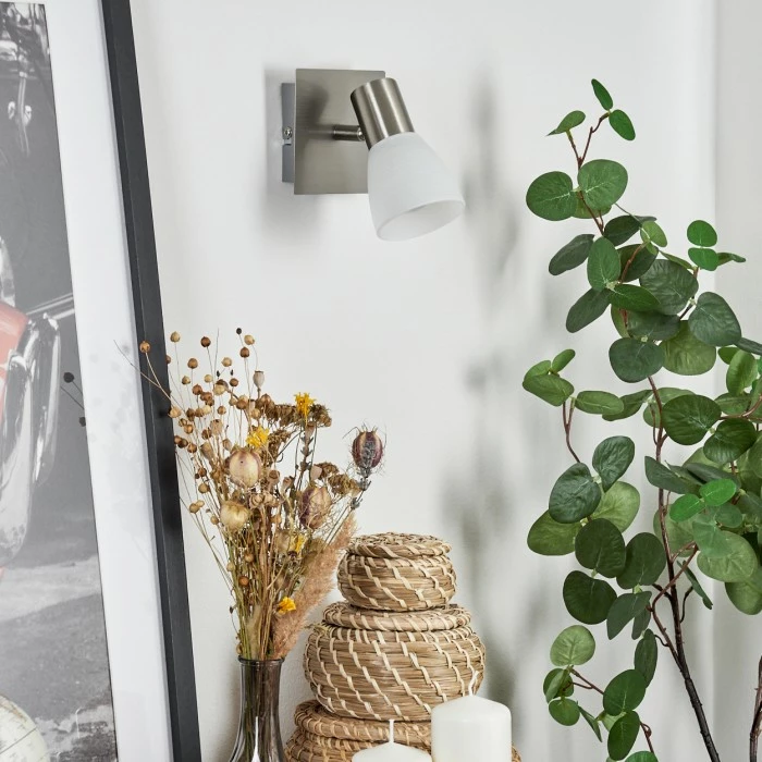 Hofstein Villaseca Wandleuchte LED Nickel-Matt, 1-flammig 2 Hofstein Villaseca Wandleuchte LED Nickel-Matt, 1-flammig – Bild 2