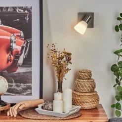 Hofstein Villaseca Wandleuchte LED Nickel-Matt, 1-flammig 22 Hofstein Villaseca Wandleuchte LED Nickel-Matt, 1-flammig -LED Leuchten Verkäufe villaseca wandleuchte h3651636 10