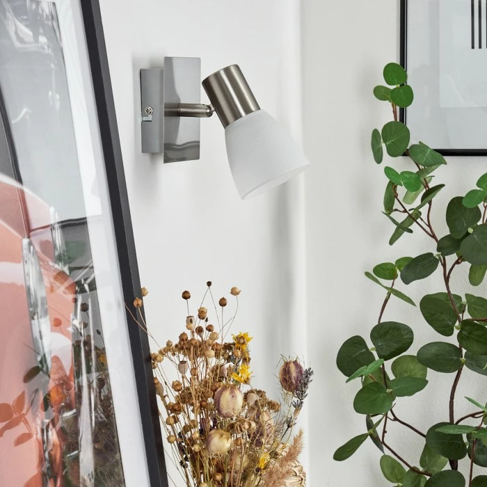 Hofstein Villaseca Wandleuchte LED Nickel-Matt, 1-flammig 12 Hofstein Villaseca Wandleuchte LED Nickel-Matt, 1-flammig – Bild 12