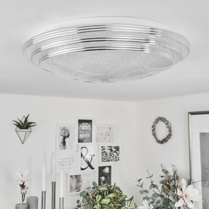 Hofstein Villeveyrac Deckenleuchte LED Weiß, 1-flammig, Fernbedienung 2 Hofstein Villeveyrac Deckenleuchte LED Weiß, 1-flammig, Fernbedienung – Bild 2