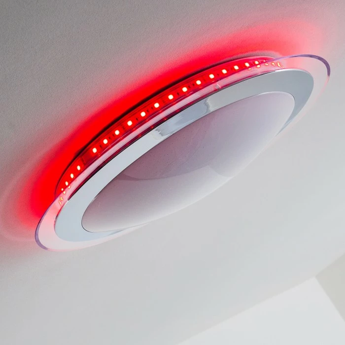 Hofstein Vittangi Deckenleuchte LED Chrom, 1-flammig, Fernbedienung, Farbwechsler 18 Hofstein Vittangi Deckenleuchte LED Chrom, 1-flammig, Fernbedienung, Farbwechsler – Bild 18