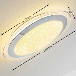 Hofstein Vittangi Deckenleuchte LED Chrom, 1-flammig, Fernbedienung, Farbwechsler 26 Hofstein Vittangi Deckenleuchte LED Chrom, 1-flammig, Fernbedienung, Farbwechsler -LED Leuchten Verkäufe vittangi deckenleuchte h3007181 2
