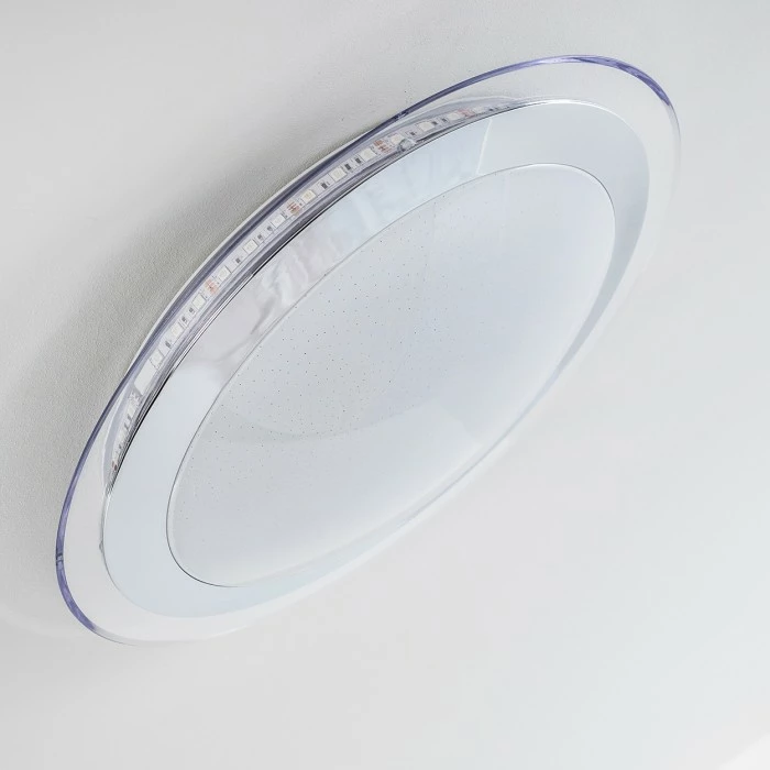 Hofstein Vittangi Deckenleuchte LED Chrom, 1-flammig, Fernbedienung, Farbwechsler 23 Hofstein Vittangi Deckenleuchte LED Chrom, 1-flammig, Fernbedienung, Farbwechsler – Bild 23