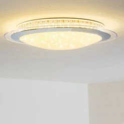 Hofstein Vittangi Deckenleuchte LED Chrom, 1-flammig, Fernbedienung, Farbwechsler 30 Hofstein Vittangi Deckenleuchte LED Chrom, 1-flammig, Fernbedienung, Farbwechsler -LED Leuchten Verkäufe vittangi deckenleuchte h3007181 6