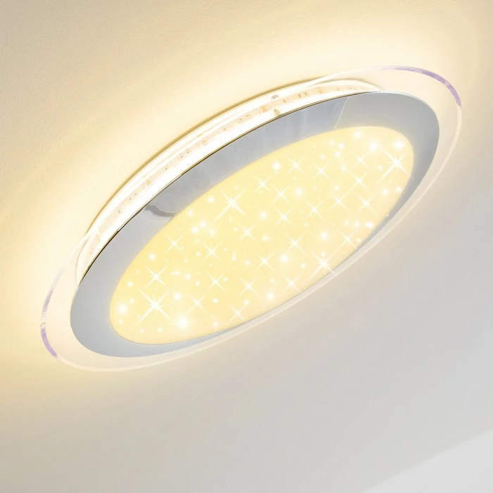 Hofstein Vittangi Deckenleuchte LED Chrom, 1-flammig, Fernbedienung, Farbwechsler 8 Hofstein Vittangi Deckenleuchte LED Chrom, 1-flammig, Fernbedienung, Farbwechsler – Bild 8